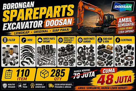 ALAT BERAT DOOSAN PARTS ... HARGA MURAH!!! DAPATKAN BANYAK ITEM & QTY DENGAN 48JUTA