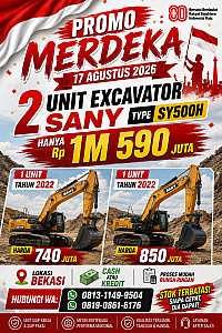 TURUN HARGA LAGI JADI 1M 590JUTA HARGA TERMURAH EXCAVATOR BEKAS SANY SY500H